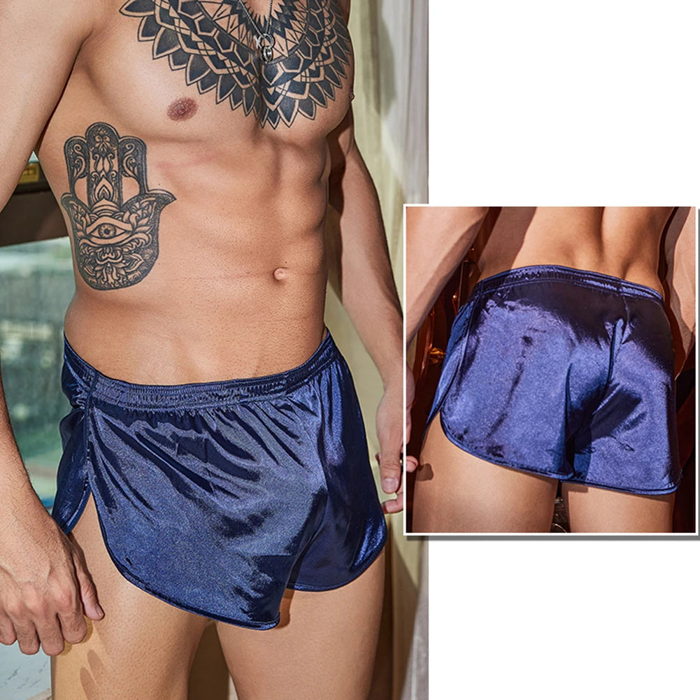 Men's Low Waist Boxer Briefs Sleep Bottoms