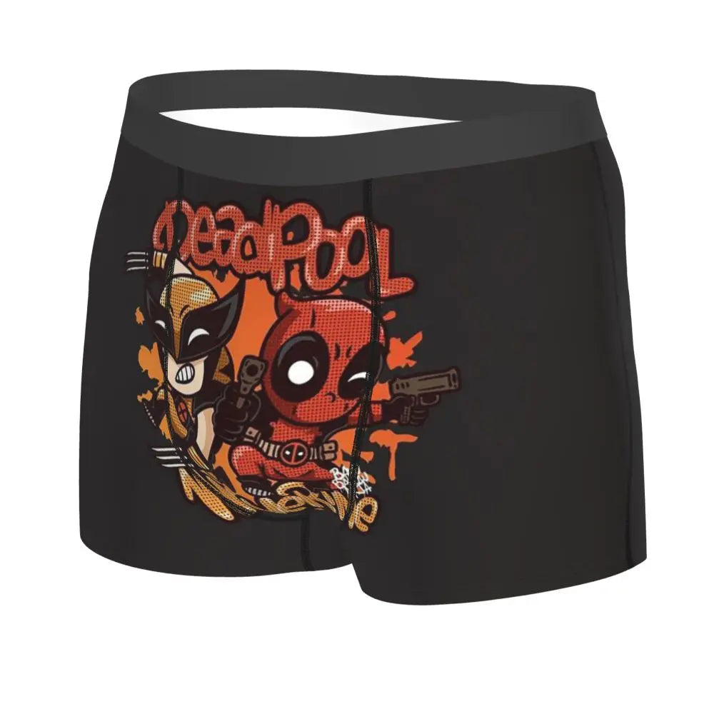 Deadpool Boxer Shorts for Men - Lycra Polyester Blend