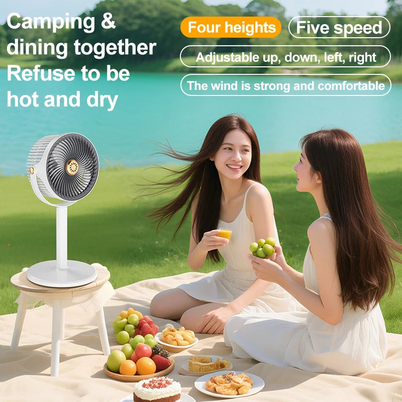 Portable USB Charging Wireless Fan for Camping