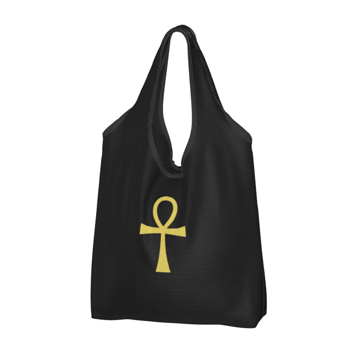 Egyptian Eye Of Horus Grocery Shopping Bags Custom Shopper Tote Shoulder Bag Portable Ancient Egypt Hieroglyphics Handbag
