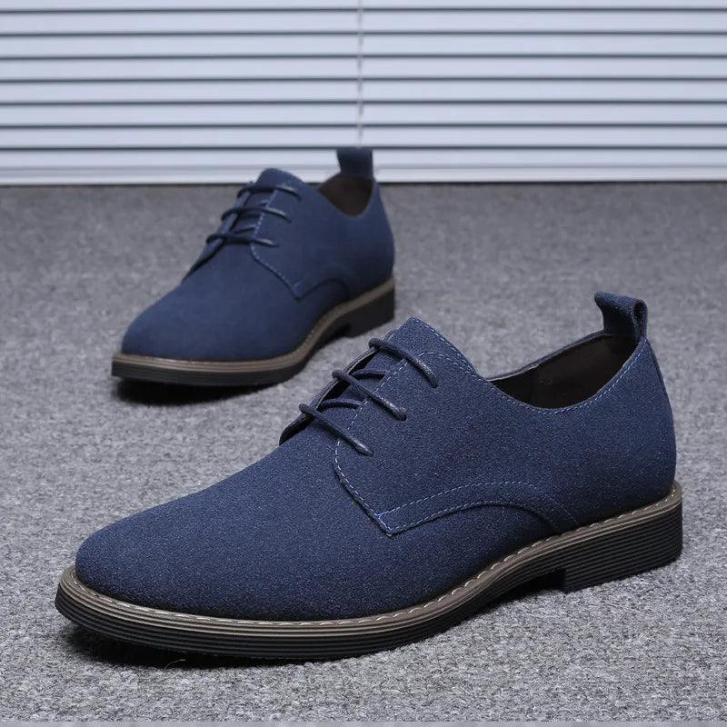 Men's Casual Dress Shoes in Black Oxford Fabric
