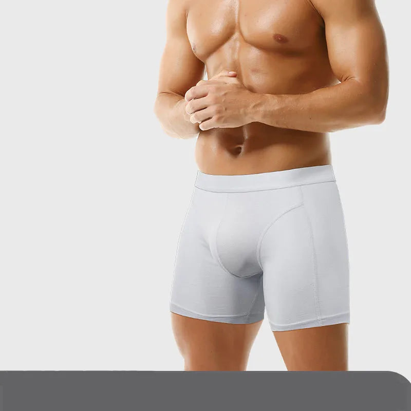 Cotton Boxer Shorts for Men - Middle Waist U Convex