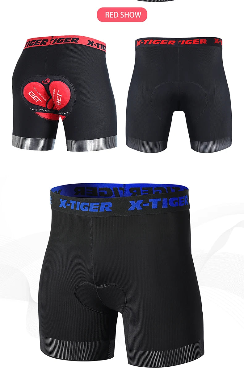 5D Padded Cycling Underwear Shorts by X-TIGER