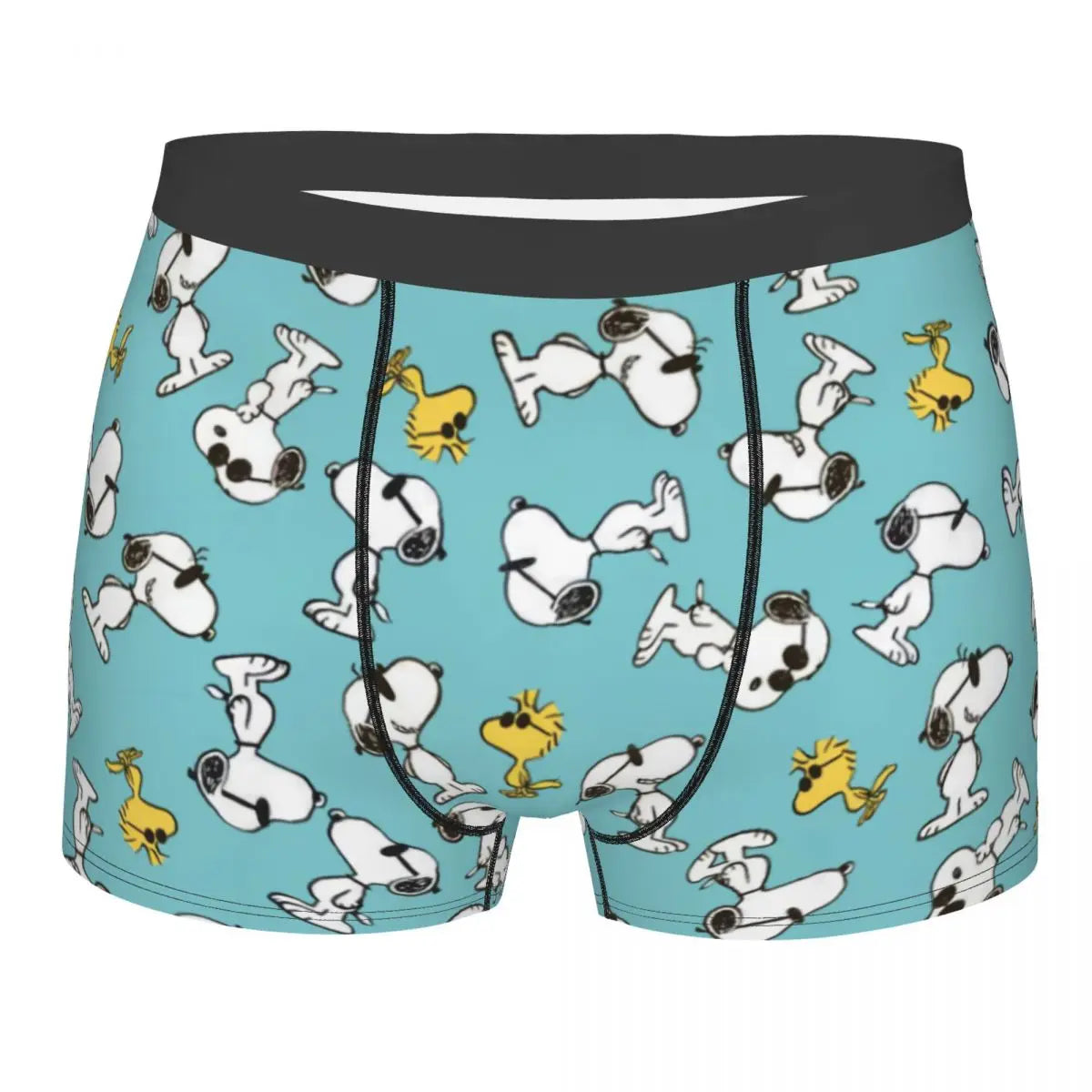 Snoopy Boxer Briefs for Men - Giggle Print Polyester Blend