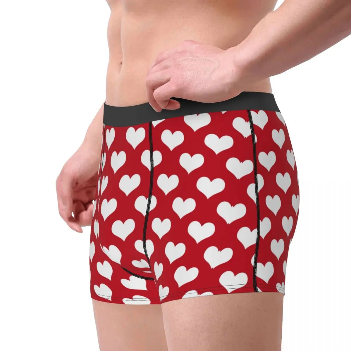 Boxer Shorts Red Hearts Men's Underwear