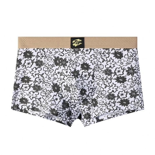 Plus Size Vintage Man Boxer Briefs Vintage Floral Print Boxers for Men