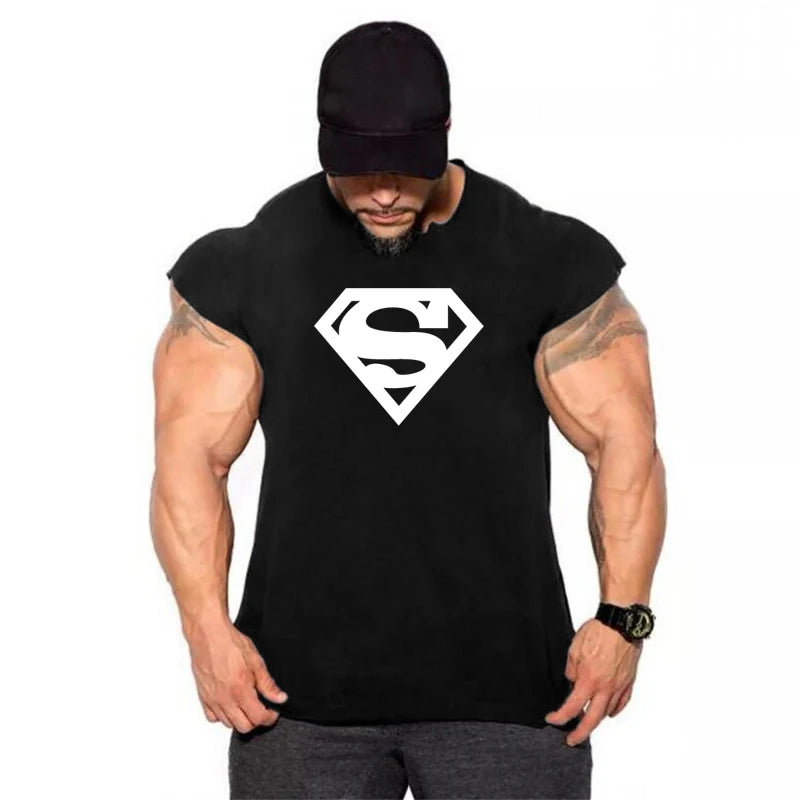 Mens Tank Tops Shirt Gym Tank Top Fitness Clothing Vest Sleeveless Cotton Man Canotte Bodybuilding Ropa Hombre Man Clothes Wear