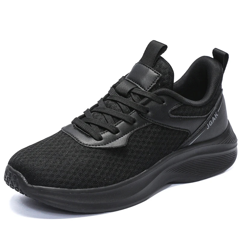 Mens Casual Lightweight Breathable Black Sneakers Size 49 50 51 52