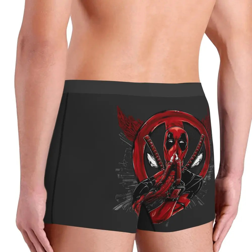 Deadpool Boxer Shorts for Men - Lycra Polyester Blend