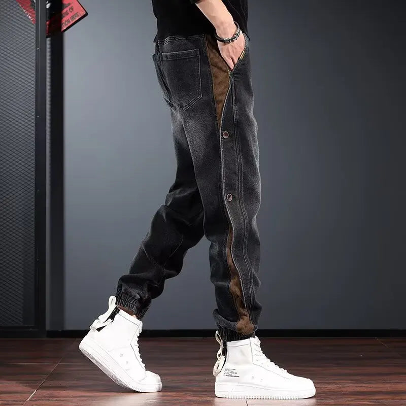 Men's Boyfriend Jeans in Denim for Autumn and Winter