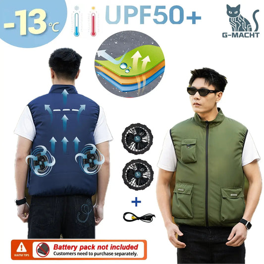 G-MACHT Cooling Vest Wearable Fan Breathable Summer Workwear