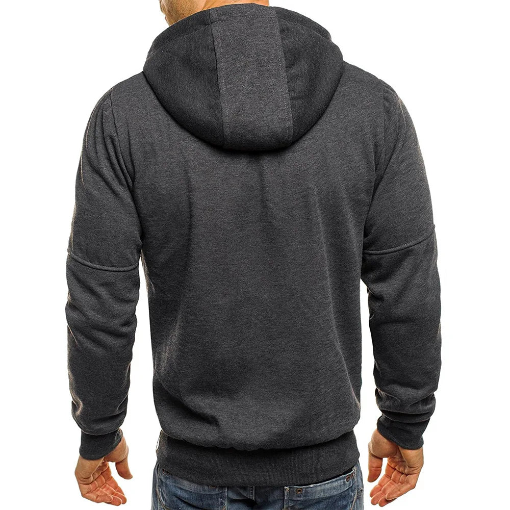 Men Sweatshirts Casual Autumn Male Zip Up Long Sleeve Hoodie Cardigan Coats BSD-ZW67