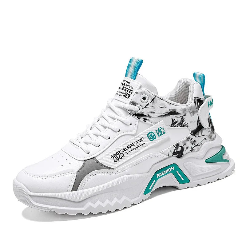 Men's Breathable Mesh Running Sneakers with Platform