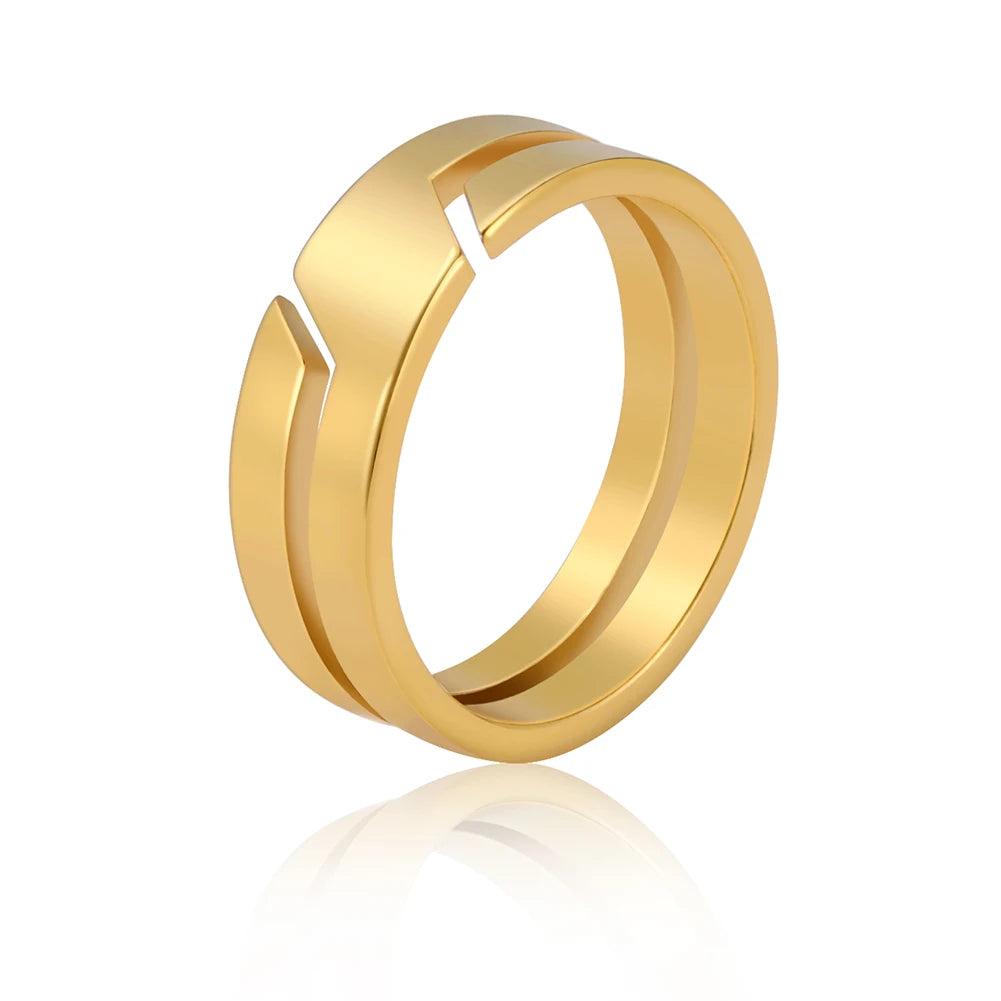 skyrim Stainless Steel Ring for Men + Women Black Minimalist Casual Ring