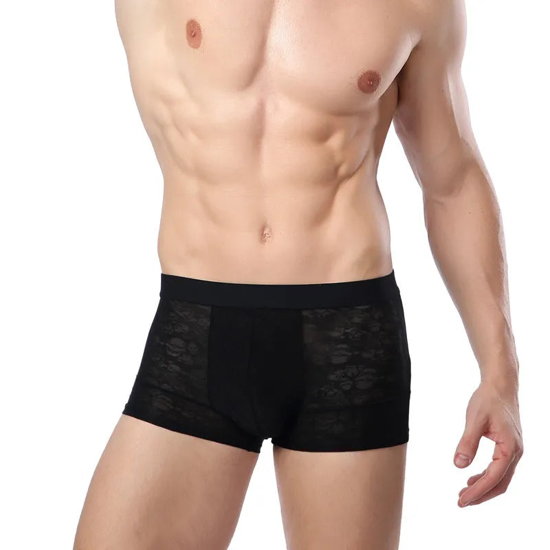Men's Ultra Thin Ice Silk Boxer Underwear