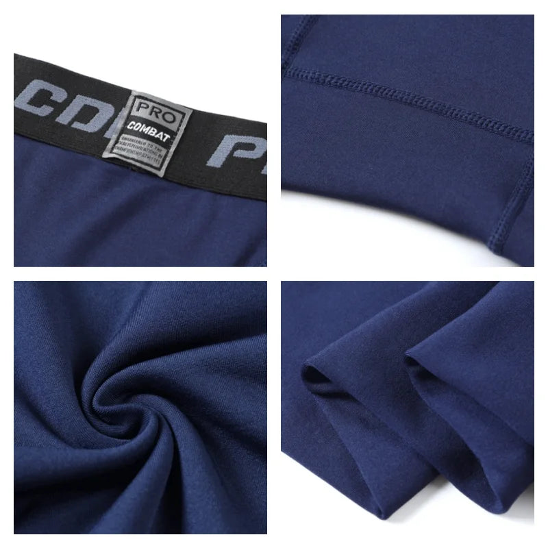 Men's Thermal Fleece Leggings Compression Pants