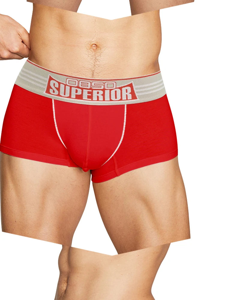ORLVS Men's Cotton Boxer Shorts with Pouch