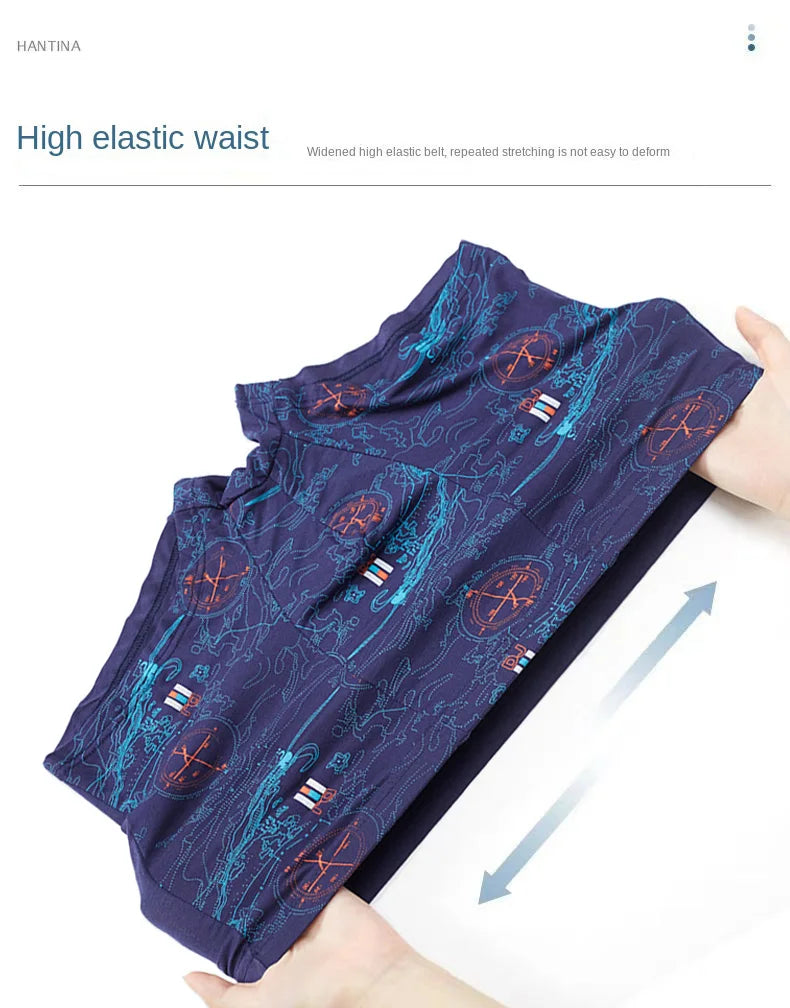 Men's Bamboo Fiber Boxer Shorts Plus Size 2XL-7XL