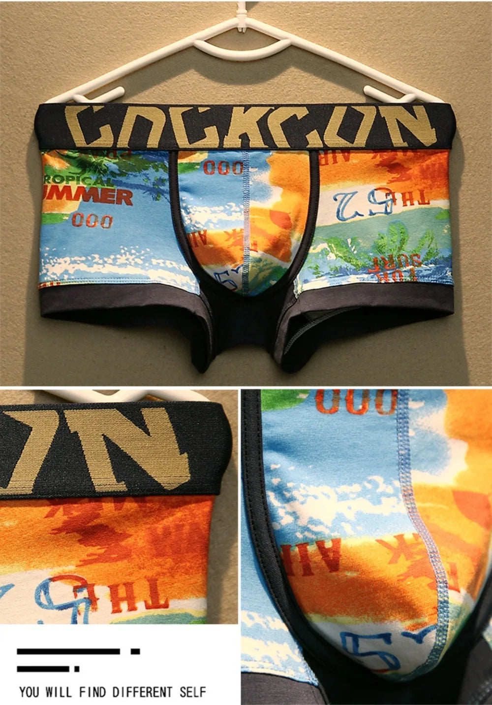 Men's Cotton Boxer Shorts with U Pouch