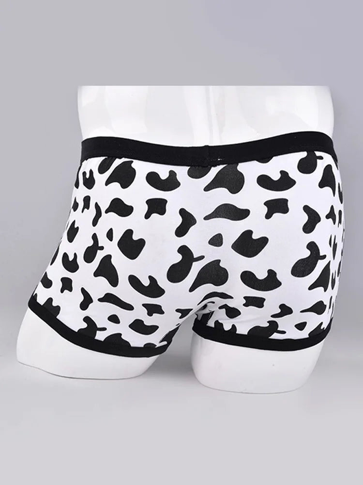 Men's Cow Dapple Print Sports Boxers Underwear L XL XXL