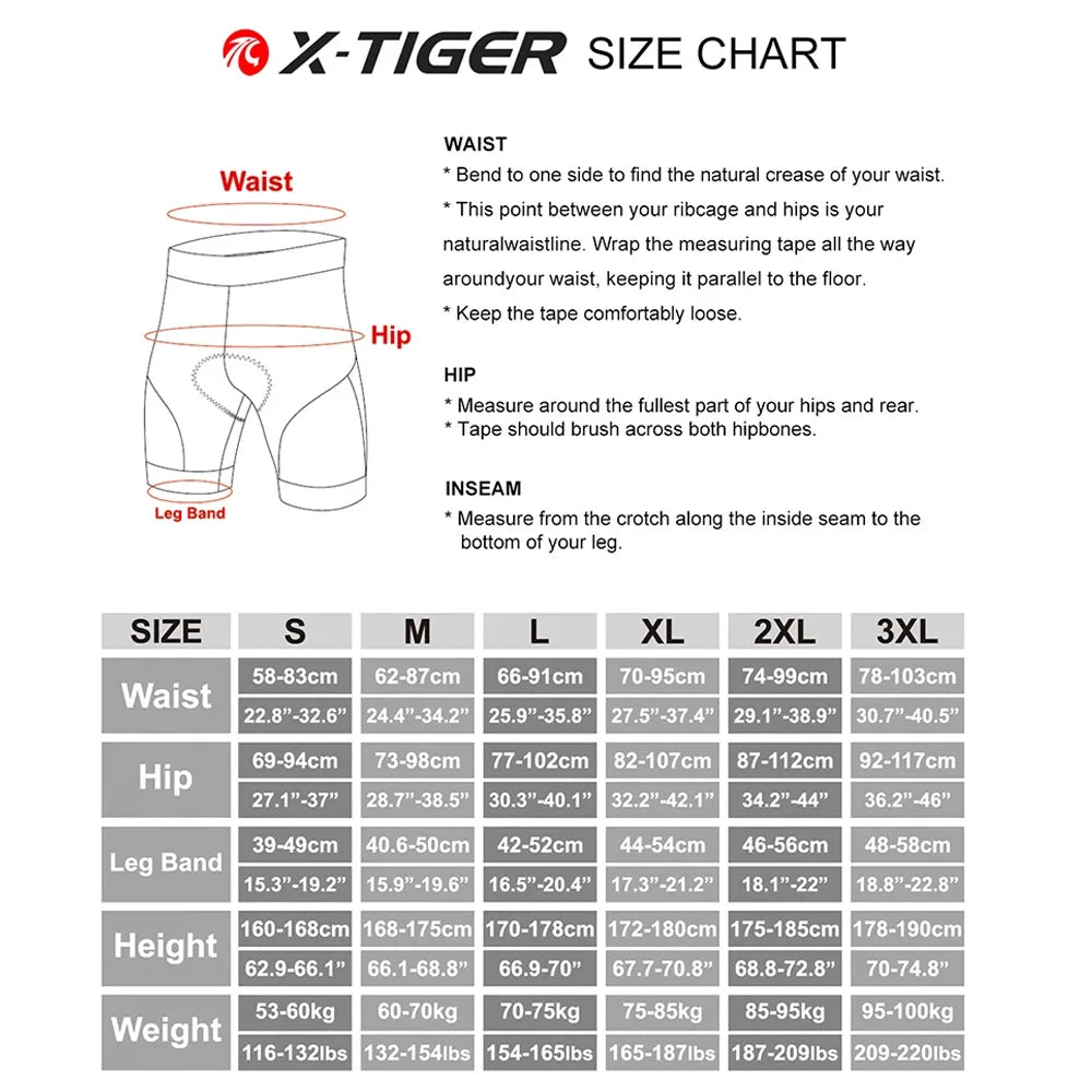 5D Padded Cycling Underwear Shorts by X-TIGER