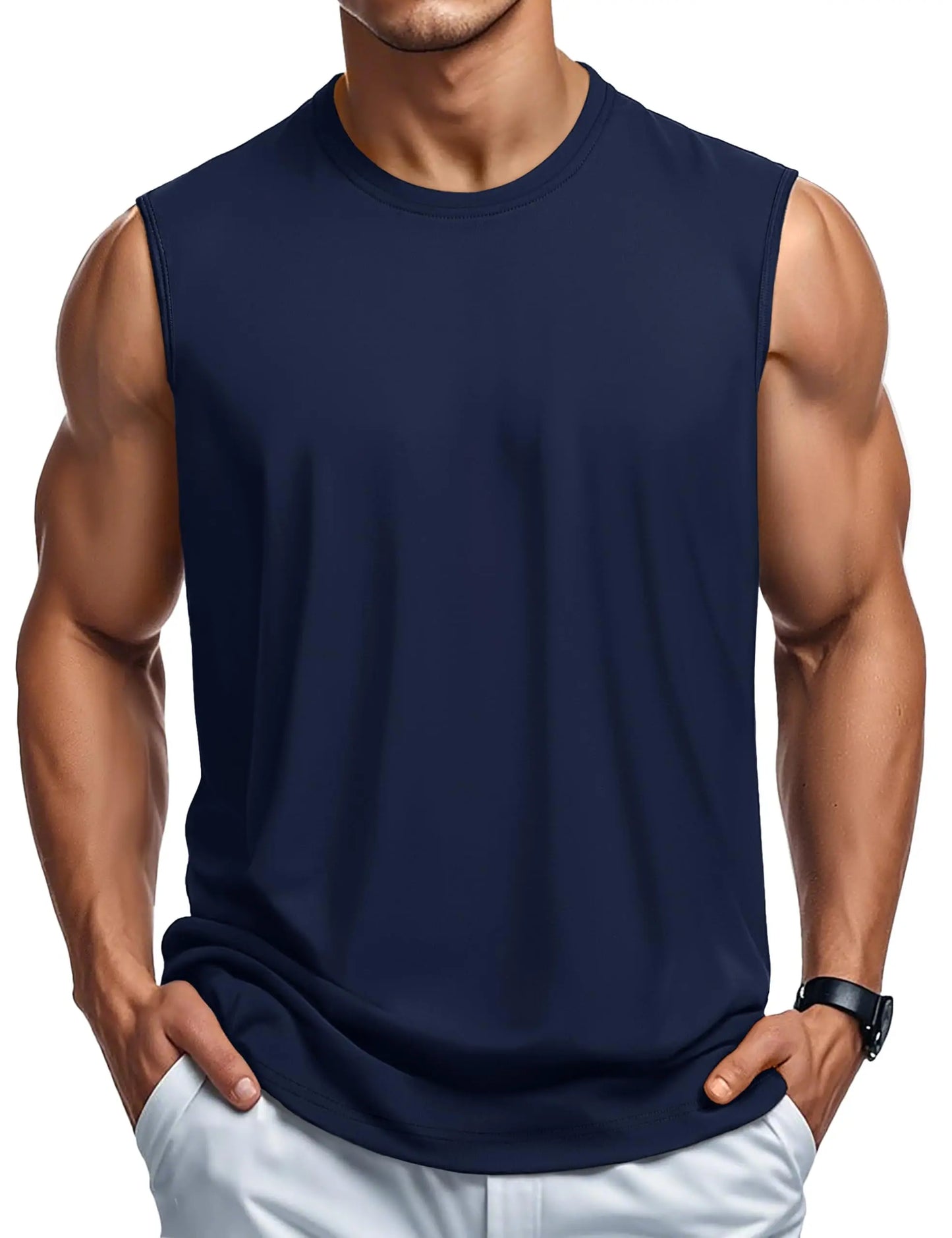 MAGCOMSEN Men's Cotton Sports Tank Top for Summer