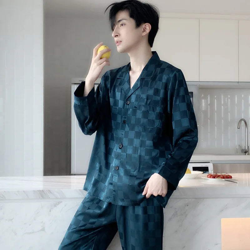 Thin Ice Silk Pajamas for Men