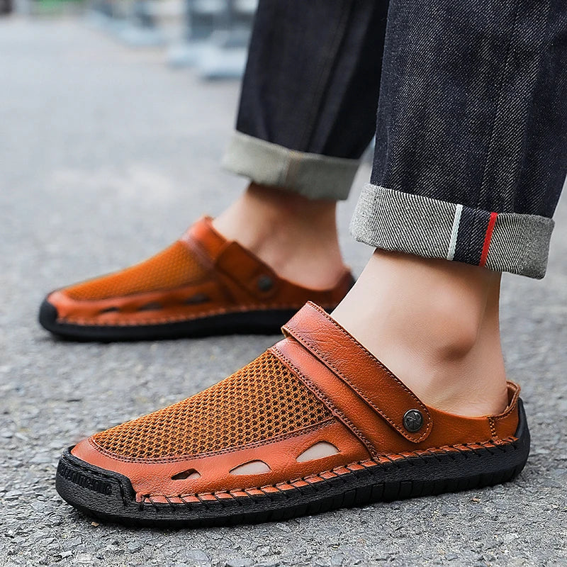 BTMOTTZ Summer Mens Casual Shoes Breathable Half Slippers