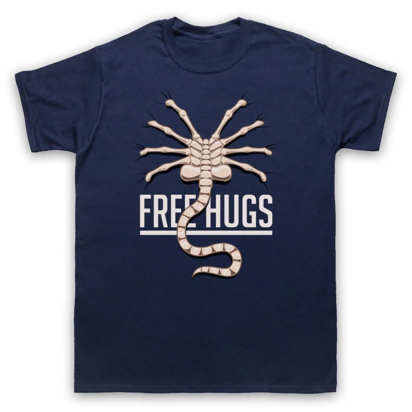 NONE 2026 T-shirts "Alien" Movie 'FREE HUGS' ALIENS FACEHUGGER ALIEN SCI FI
