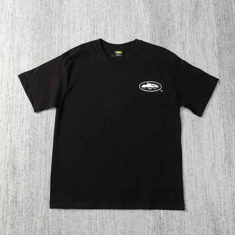 Small Boat Printed Cotton T-Shirt for Men