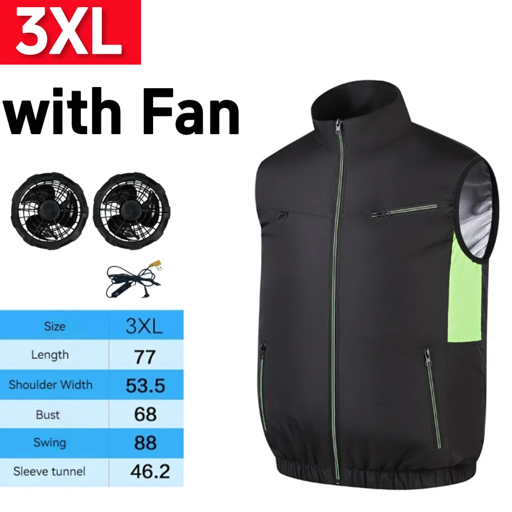 Cooling Vest Breathable Fan Vest Sleeveless Workwear