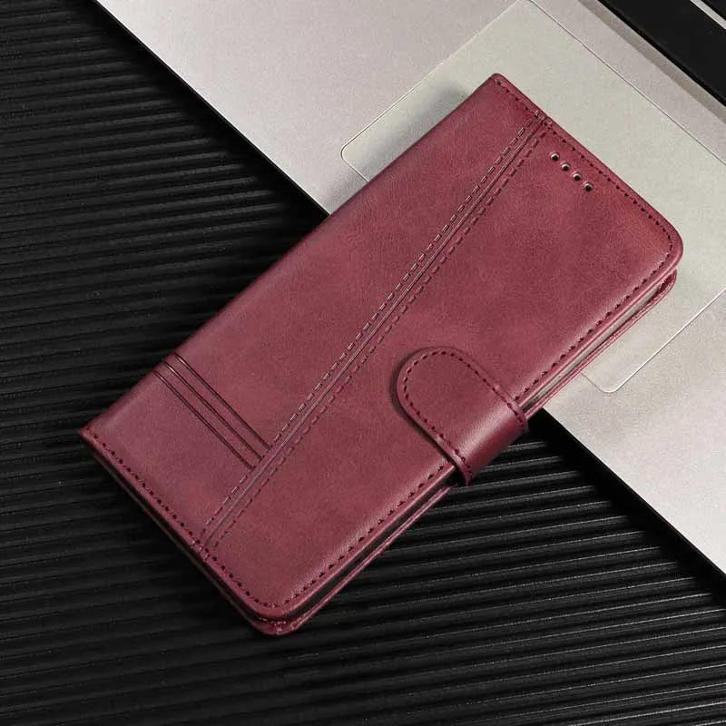 Tsimak Leather Case For Motorola Moto G13 Flip Wallet Phone Cover