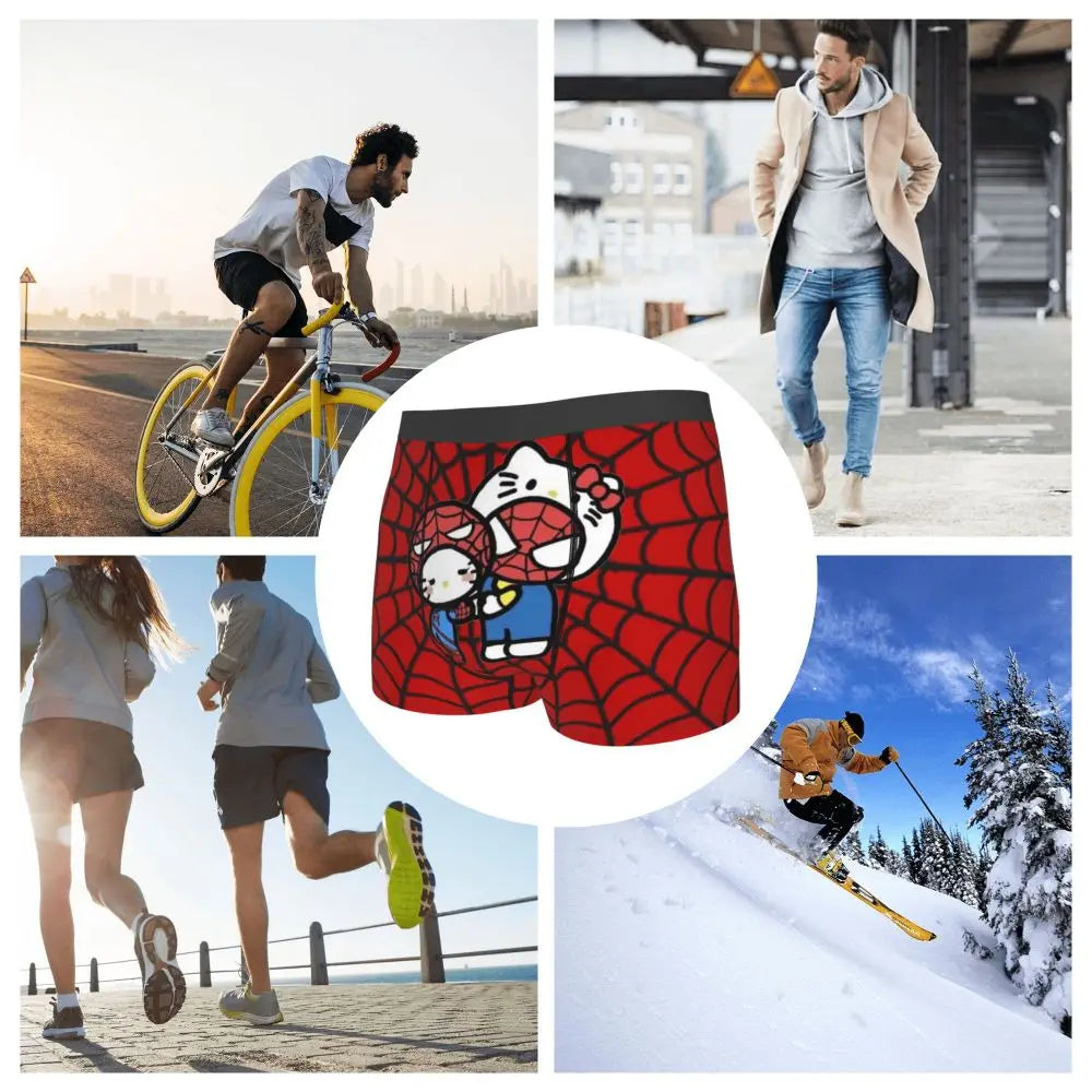 Hello Kitty Spiderman Men's Boxer Shorts