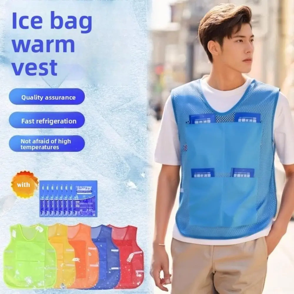 Cooling Vest with Ice Packs for Heatstroke Prevention