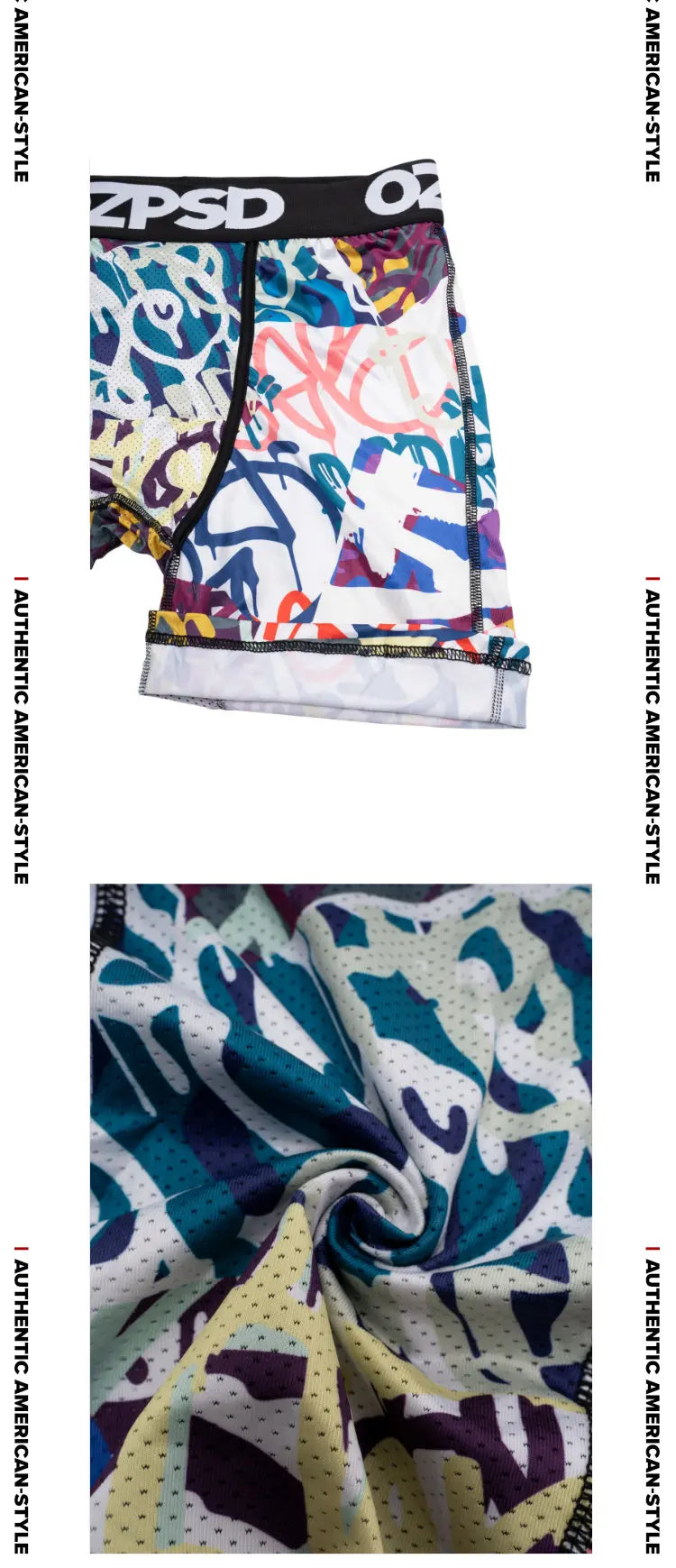 OZPSD Brand 1Pcs Men Underwear Boxers Breathable Swimming Sexy Man Underpants S-2XL Men's