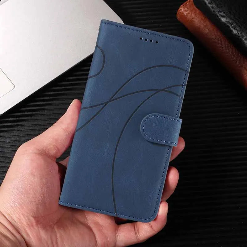 Tsimak Leather Case For Motorola Moto G13 Flip Wallet Phone Cover