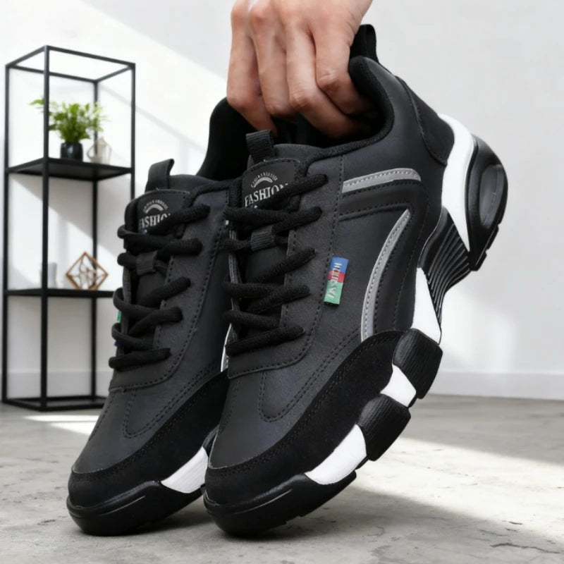 Men's Comfortable Lace-Up Sneakers with Anti Slip Feature