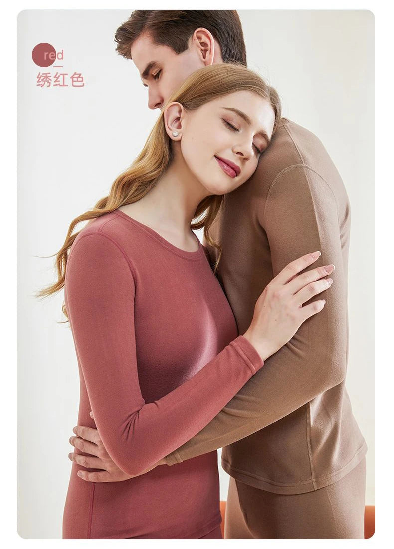 Thermal Underwear For Women + Men Winter Clothes Wool And Silk Two Piece Sets Thermos Clothing