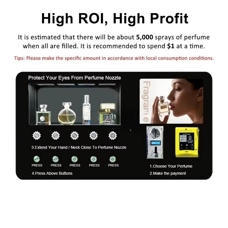 24H Smart Automatic Perfume Dispenser Wall Mounted Vending Machine