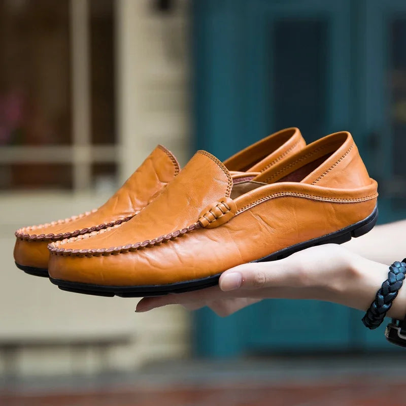 Men Shoes Casual Leather Mens Loafers Moccasins Designer Slip on Boat Shoes High Quality Chaussure Homme