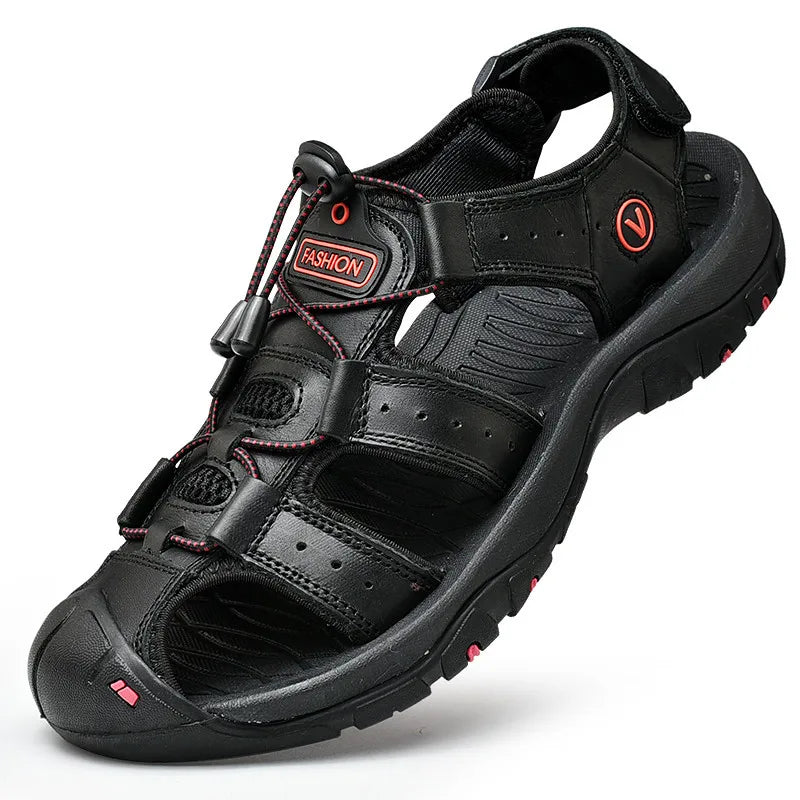 Genuine Leather Summer Sandals for Men Casual Beach Shoes