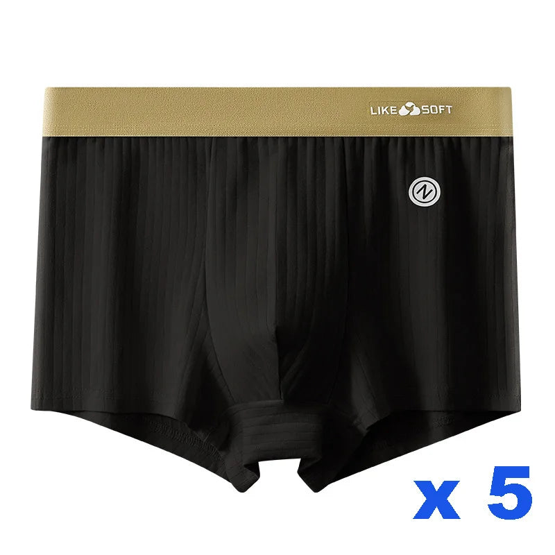 Men's Striped Boxer Shorts Underwear 5 Pcs Set