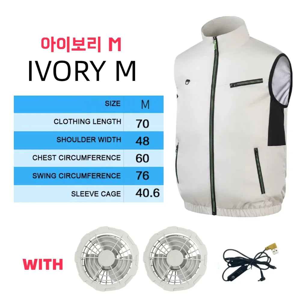Cooling Vest Ice Fan Vest for Hot Weather Work