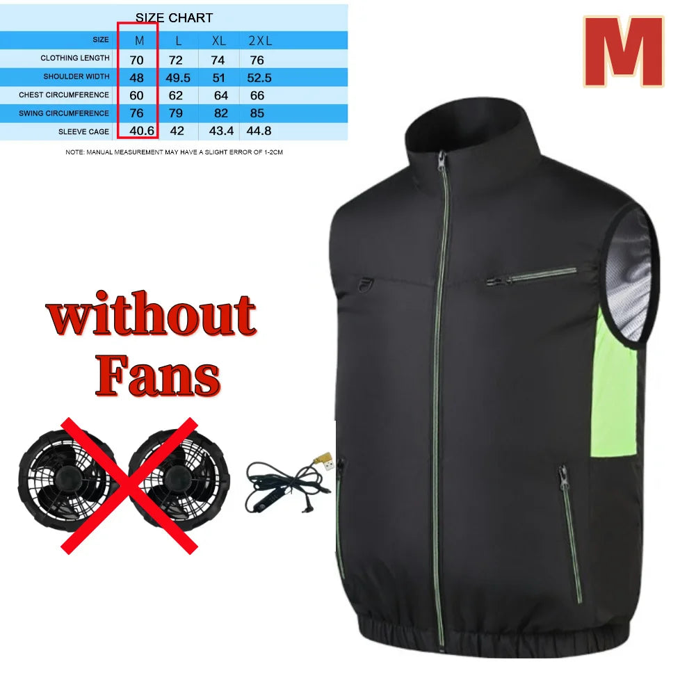 Cooling Fan Vest for Men and Women - Breathable Polyester