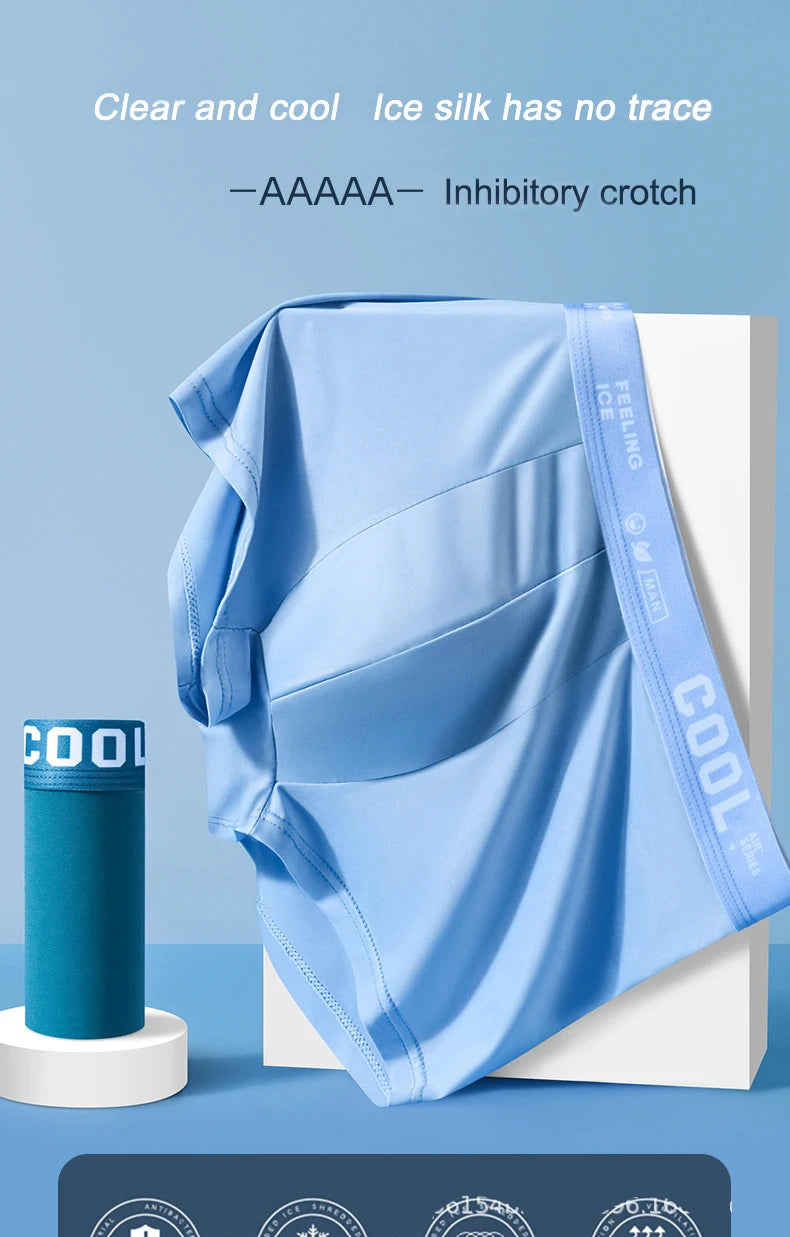Men's Ice Silk Boxer Shorts L-6XL