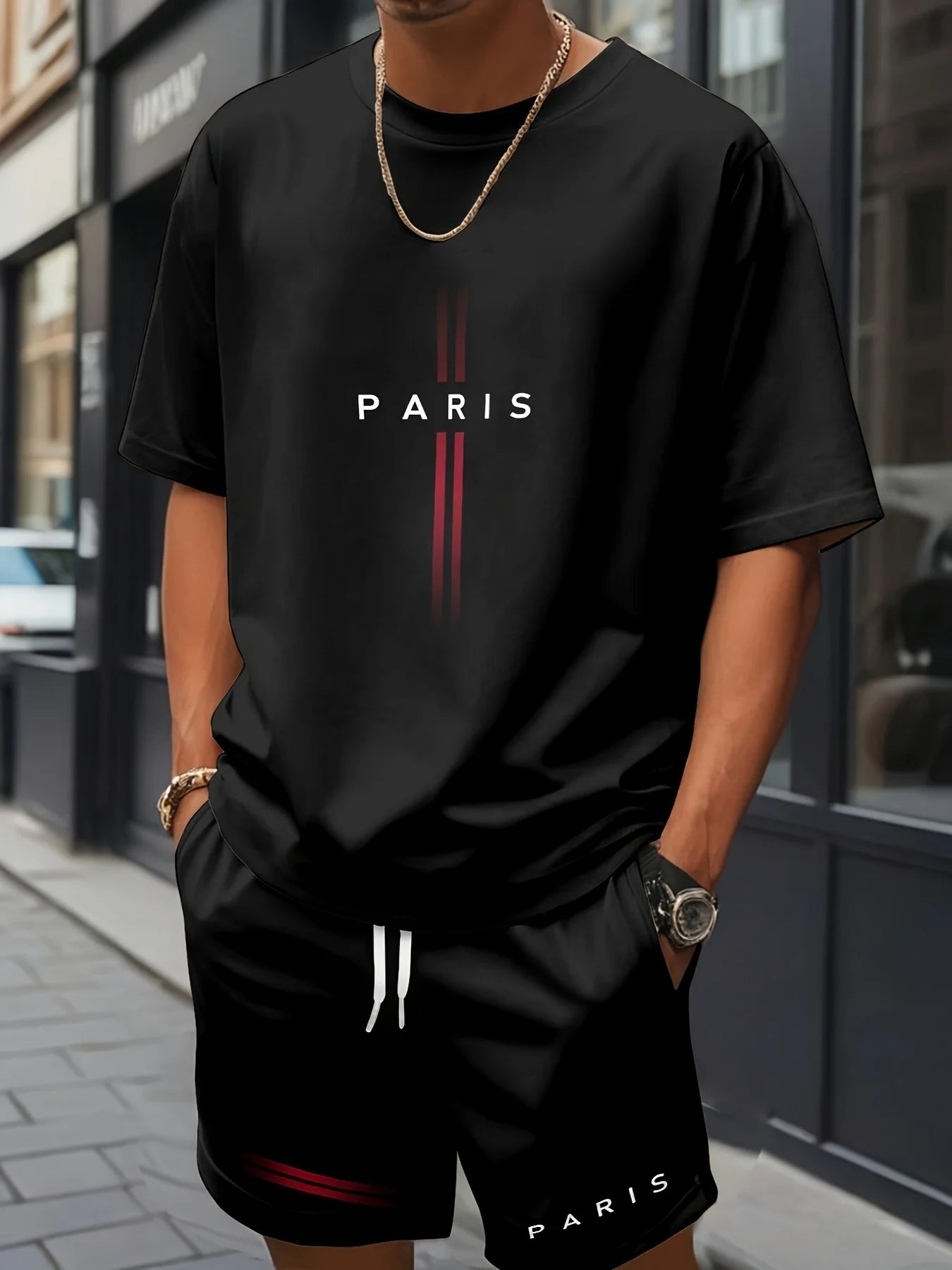 New Men's Summer Set Short-Sleeve T-Shirt Two-Piece Set Stylish Athletic Wear 3D Gradient Print Casual Shorts and T-Shirt Set