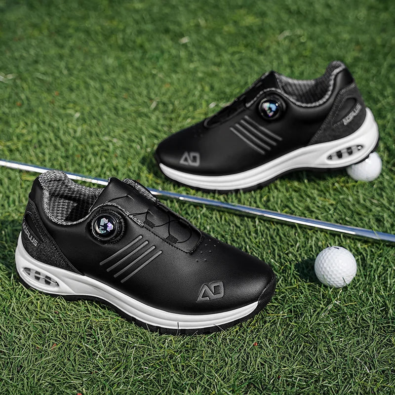 Men's Casual Golf Shoes with Elastic Band Closure