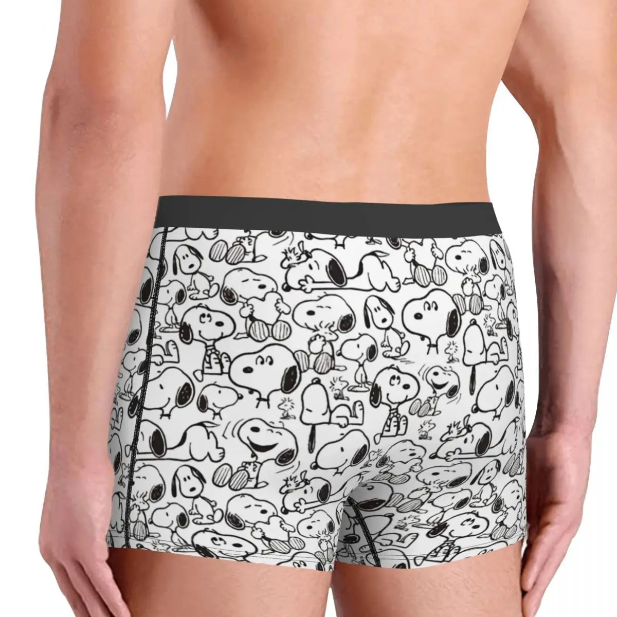 Snoopy Boxer Briefs for Men - Giggle Print Polyester Blend