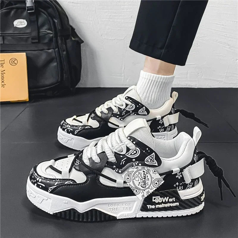 Breathable Vulcanized Men Sneakers for Outdoor Casual Use