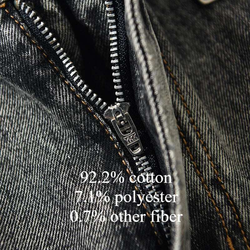 Men's Straight Cotton Joggers Vintage Wash Jeans